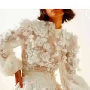 Zimmerman Postcard Applique Lace Blouse